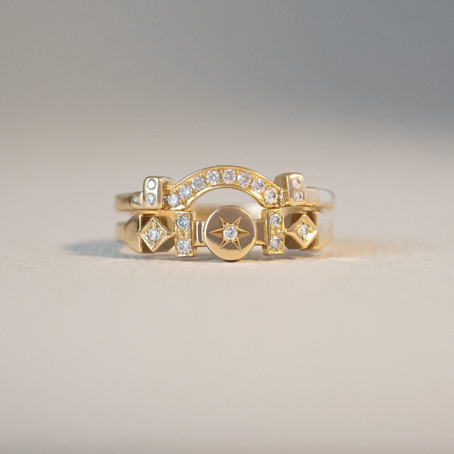 Studded bridge ring