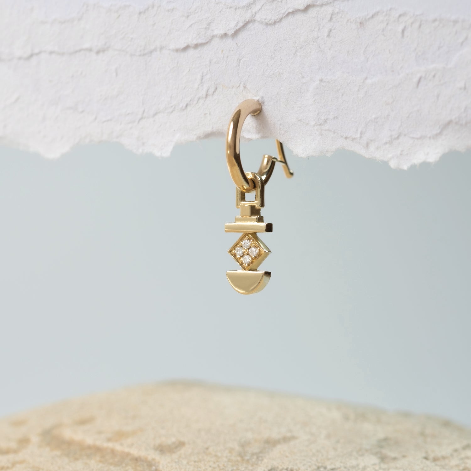 Studded Adam hoop earring