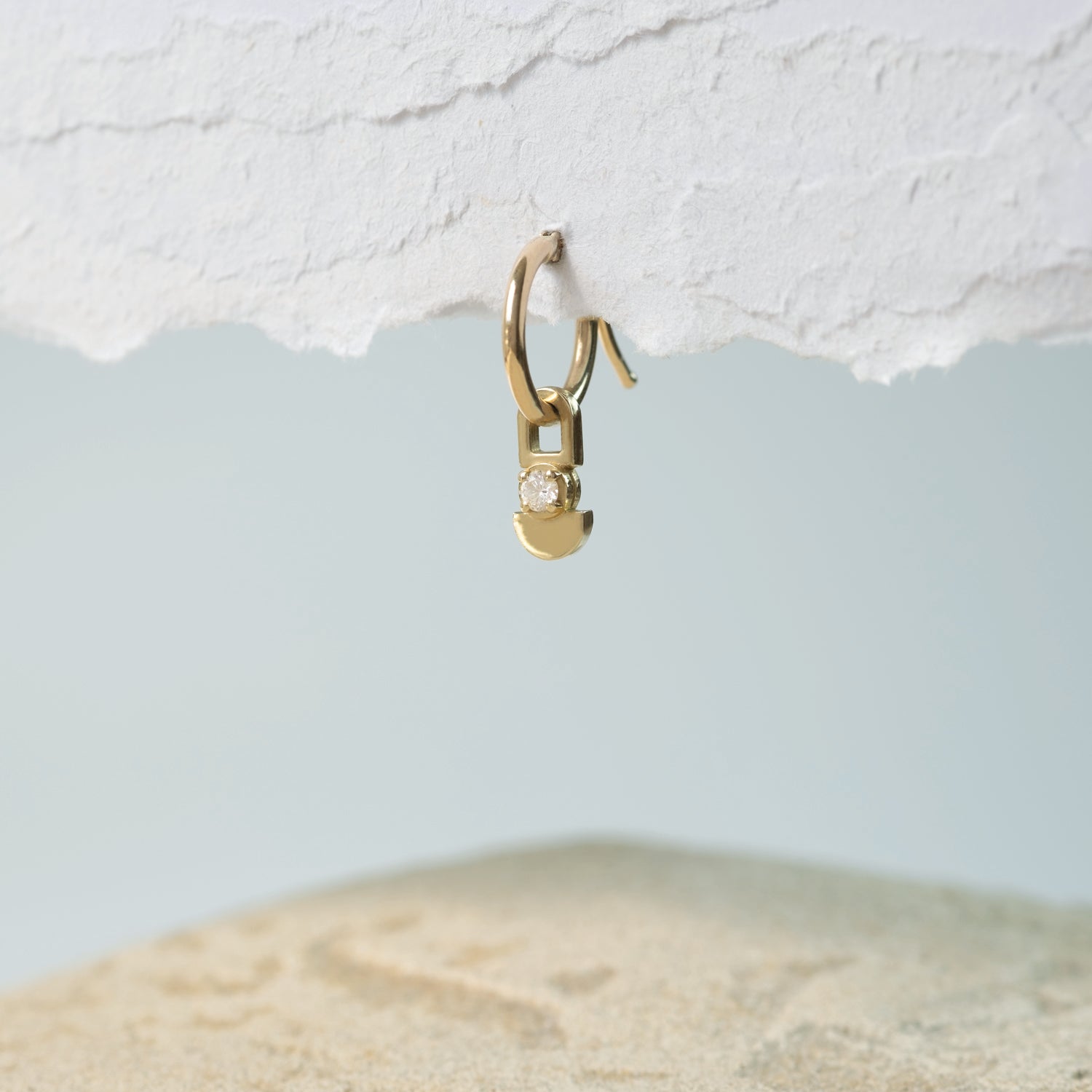 Earth circle hoop earring