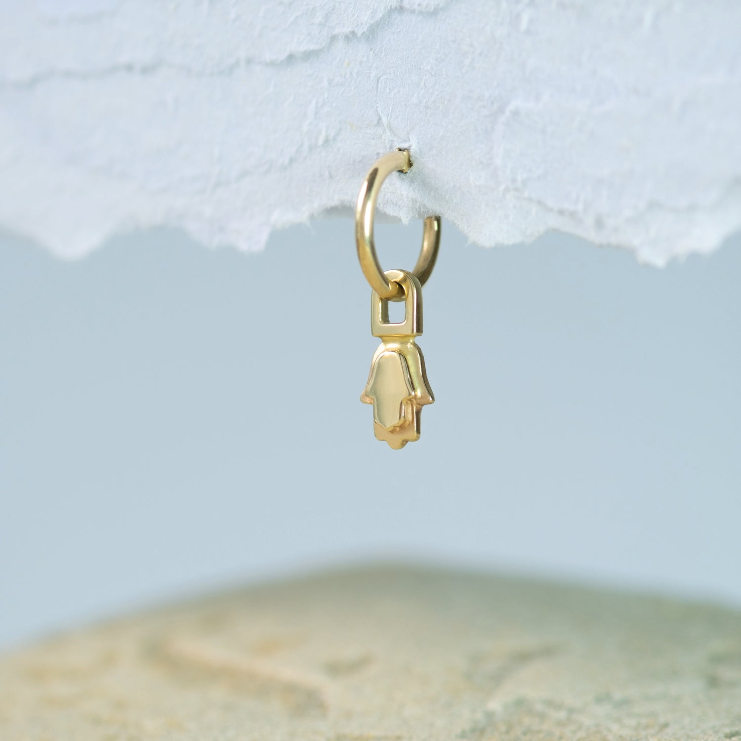 Hamsa hoop earring
