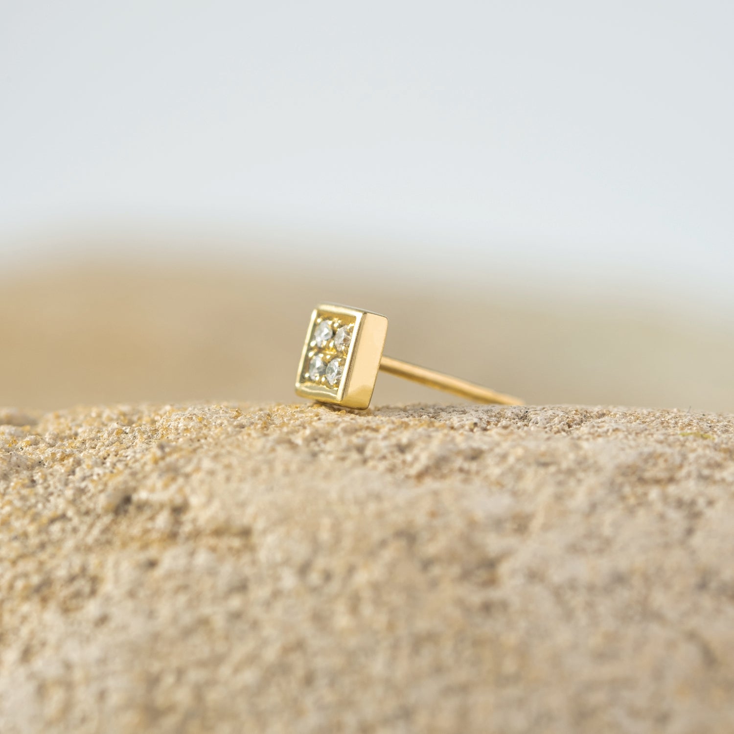 Sparkling earring with diamonds