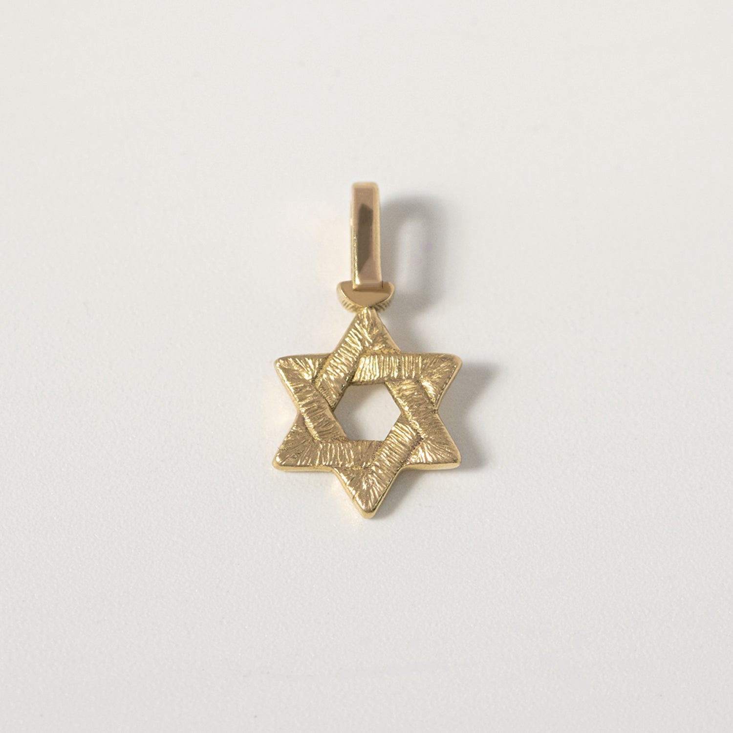 Star of David necklace with texture
